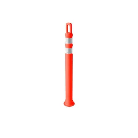 JBC Traffic Delineator Posts ? Arch Top ? 42? Height ? Two 3? Reflective Collars ? Orange ? 1 Pc/Pack ? Premium Polyethylene ? UV Stabilizers ? Safety Barriers